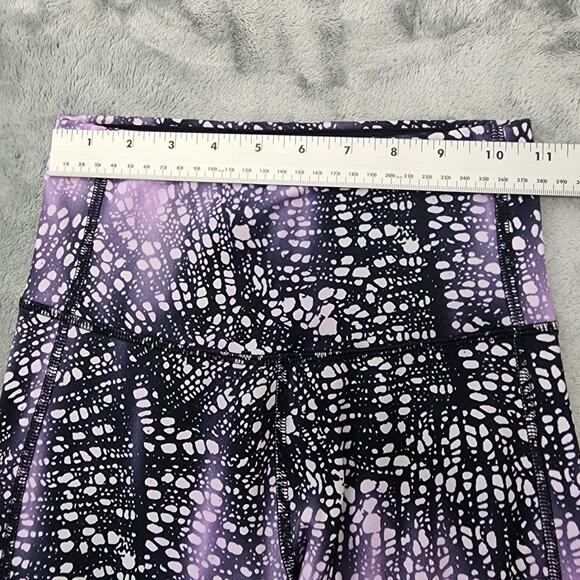 Champion Leggings Womens XS Purple Black DuoDry High Waist Crop Workout Yoga Gym - Picture 5 of 9